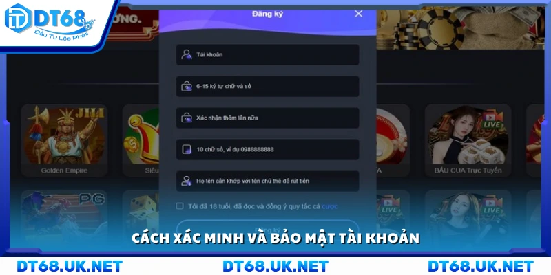 Hướng dẫn xác minh thông tin và thiết lập bảo mật