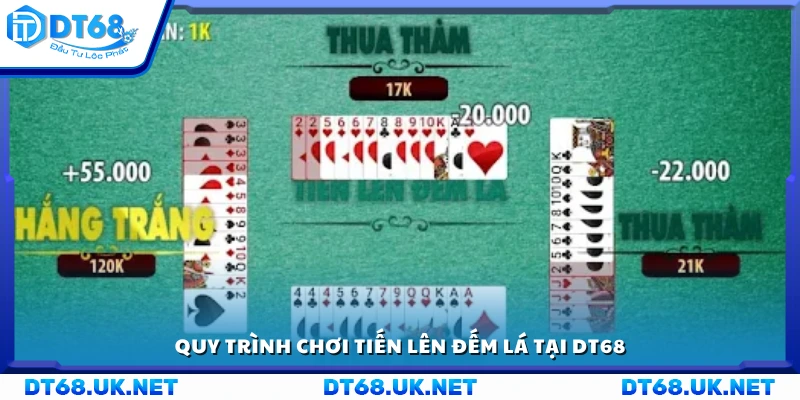 Hướng dẫn các bước chơi tiến lên đếm lá tại DT 68